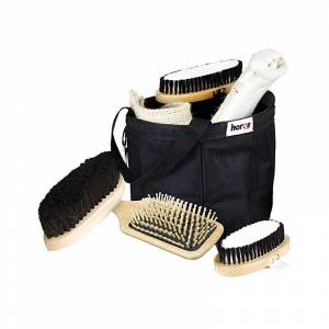 Horze Wooden Grooming Tools and Tote