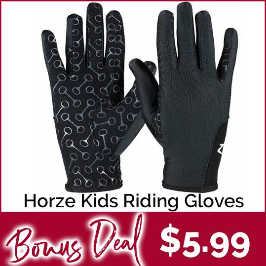 Horze Kids Riding Gloves With Silicone Palm Print Just $5.99