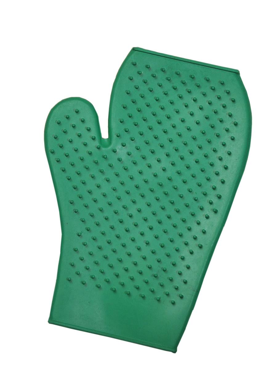 Rubber grooming shop mitt