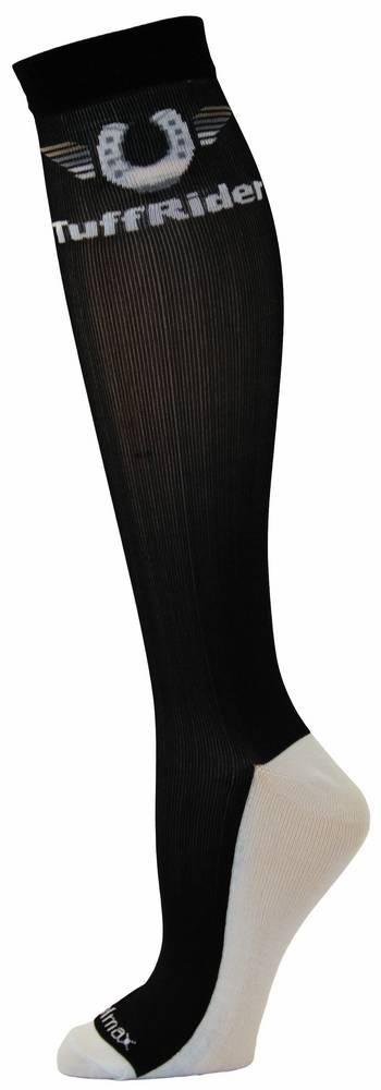 Tuffrider Coolmax Riding Boot Socks with Cushioned Sole and Reinforcements 