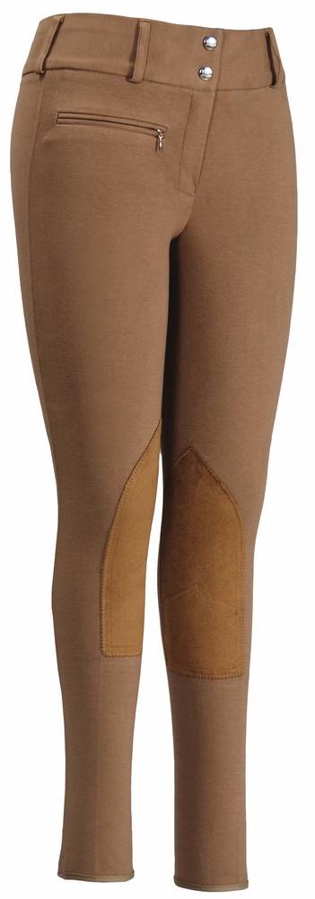 TuffRider Womens Cotton Figurefit Long Knee Patch Breech 