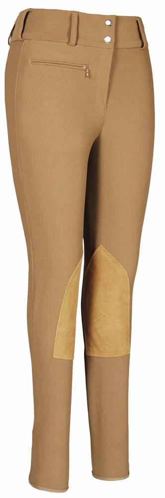 Tuffrider Ribb Lowrise Knee Patch Wide Waistband Breech - Regular