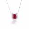 Kelly Herd Red Stone Horseshoe Necklace - Sterling Silver