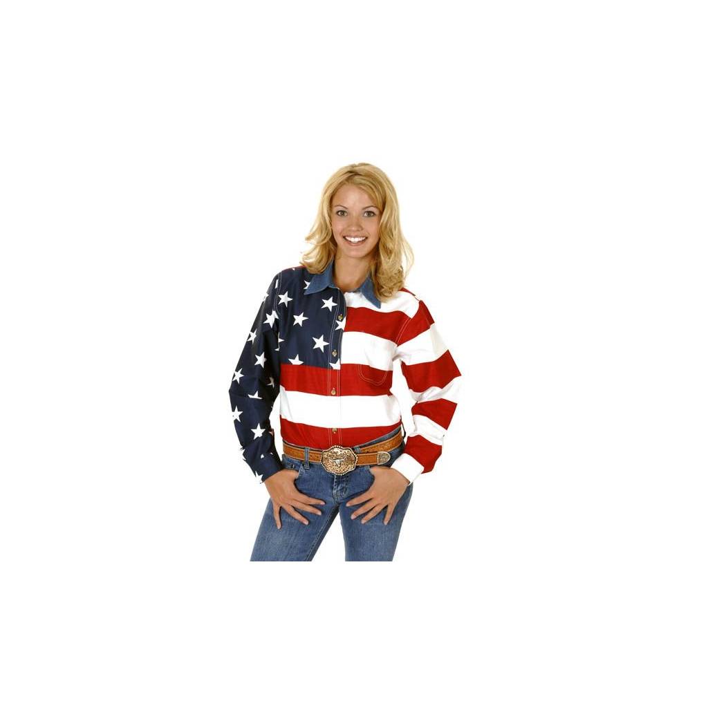 Roper Ladies American Flag Western Shirt