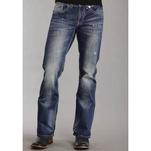 Stetson Mens Modern Fit Jeans - Dark Navy Wash