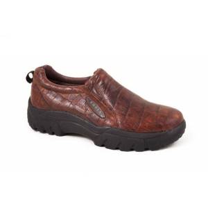 Roper Mens Classic Performance Croco Leather Slip-On Shoes