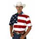 Roper Mens American Flag Short Sleeve Shirt