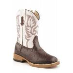 Roper Infant Faux Leather Bumps Western Boots