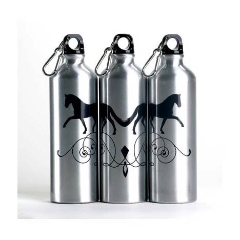 Horse Aluminum Sports Bottle with Carabiner