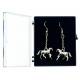 Cantering Horse Earrings in Silver