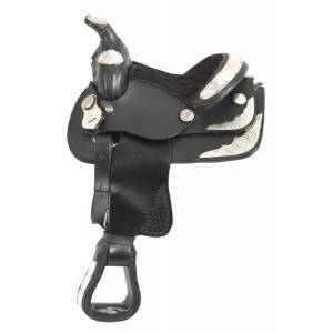 King Series Miniature Western Show Saddle with  Silver