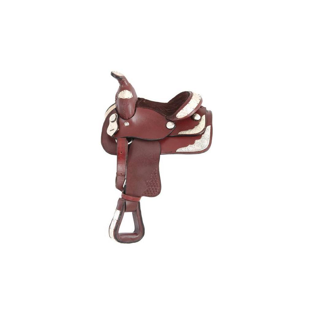 King Series Miniature Western Show Saddle with Silver