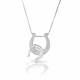 Kelly Herd Clear Double Horseshoe Necklace