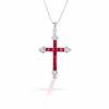 Kelly Herd Red Cross Necklace - Sterling Silver