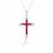 Kelly Herd Red Cross Necklace - Sterling Silver