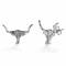 Kelly Herd Post Back Longhorn Earrings - Sterling Silver