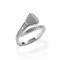 Kelly Herd Offset Horsehoe Nail Ring - Sterling Silver