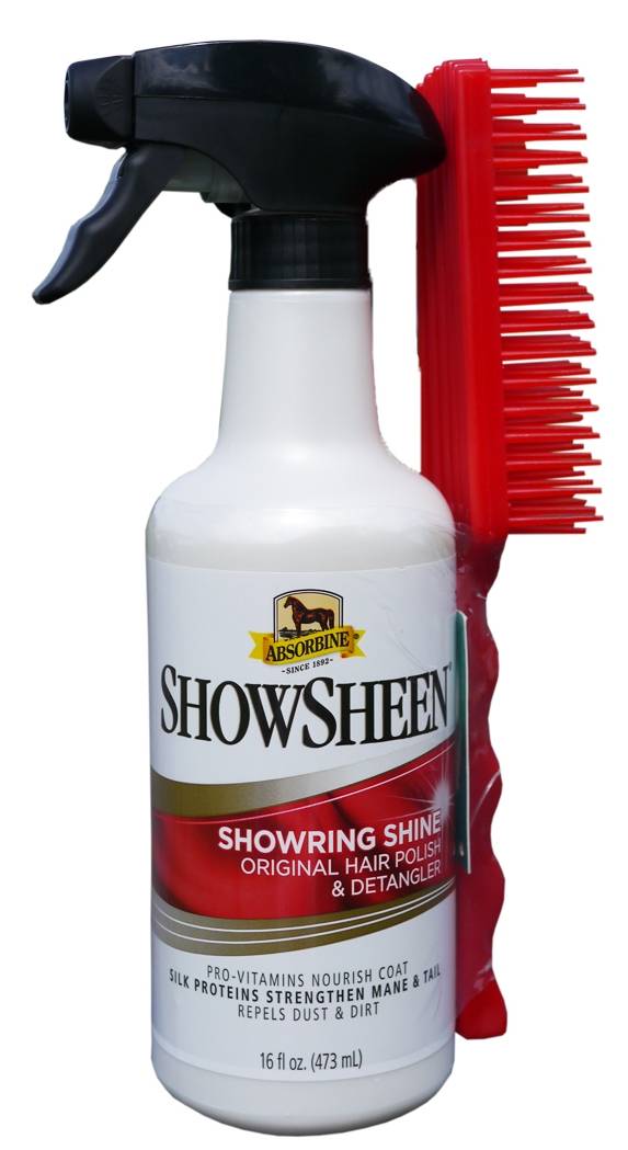Absorbine ShowSheen Hair Polish & Detangler with Free Brush
