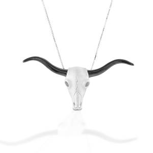 Kelly Herd Longhorn Skull Necklace