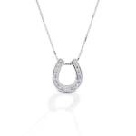 Kelly Herd Single Horseshoe Necklace-Sterling Silver