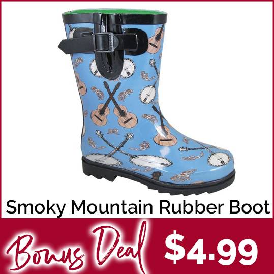 Smoky Mountain Banjo Rubber Rain Boots just $4.99