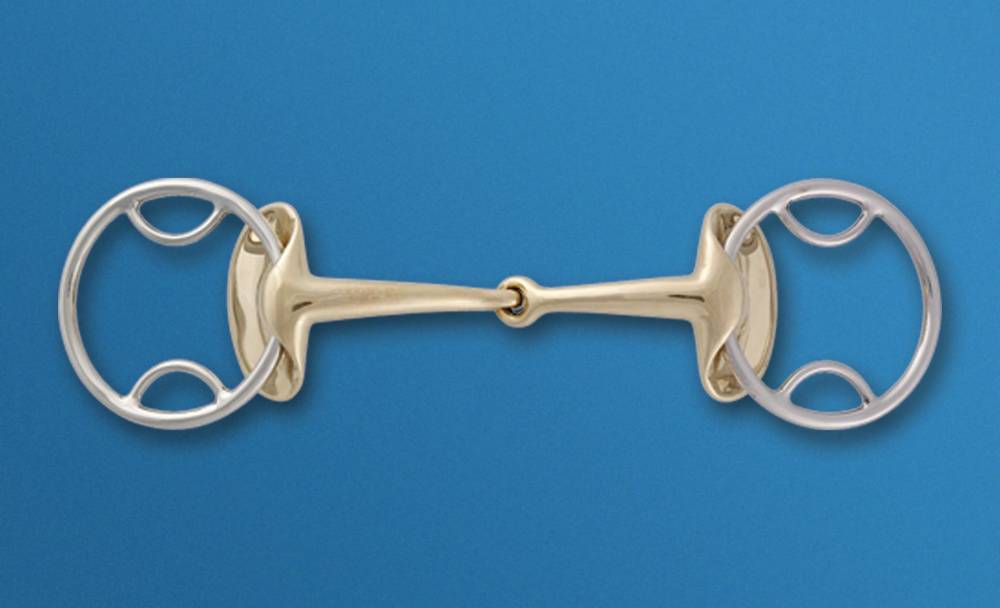 Stubben Steeltec Single Joint Golden Wings 4 in 1 Gag Bit