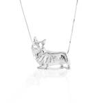 Kelly Herd Large Corgi Necklace - Sterling Silver