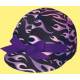 Helmet Helpers Pocket Helmet Cover - Purple Flames Print
