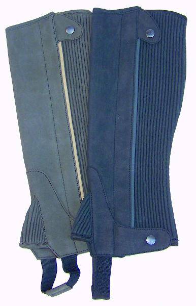 Clarino Adult Half Chaps with Contrast Piping