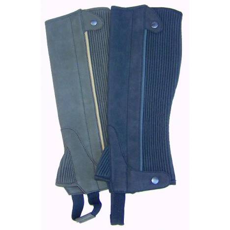 Clarino Adult Half Chaps with Contrast Piping